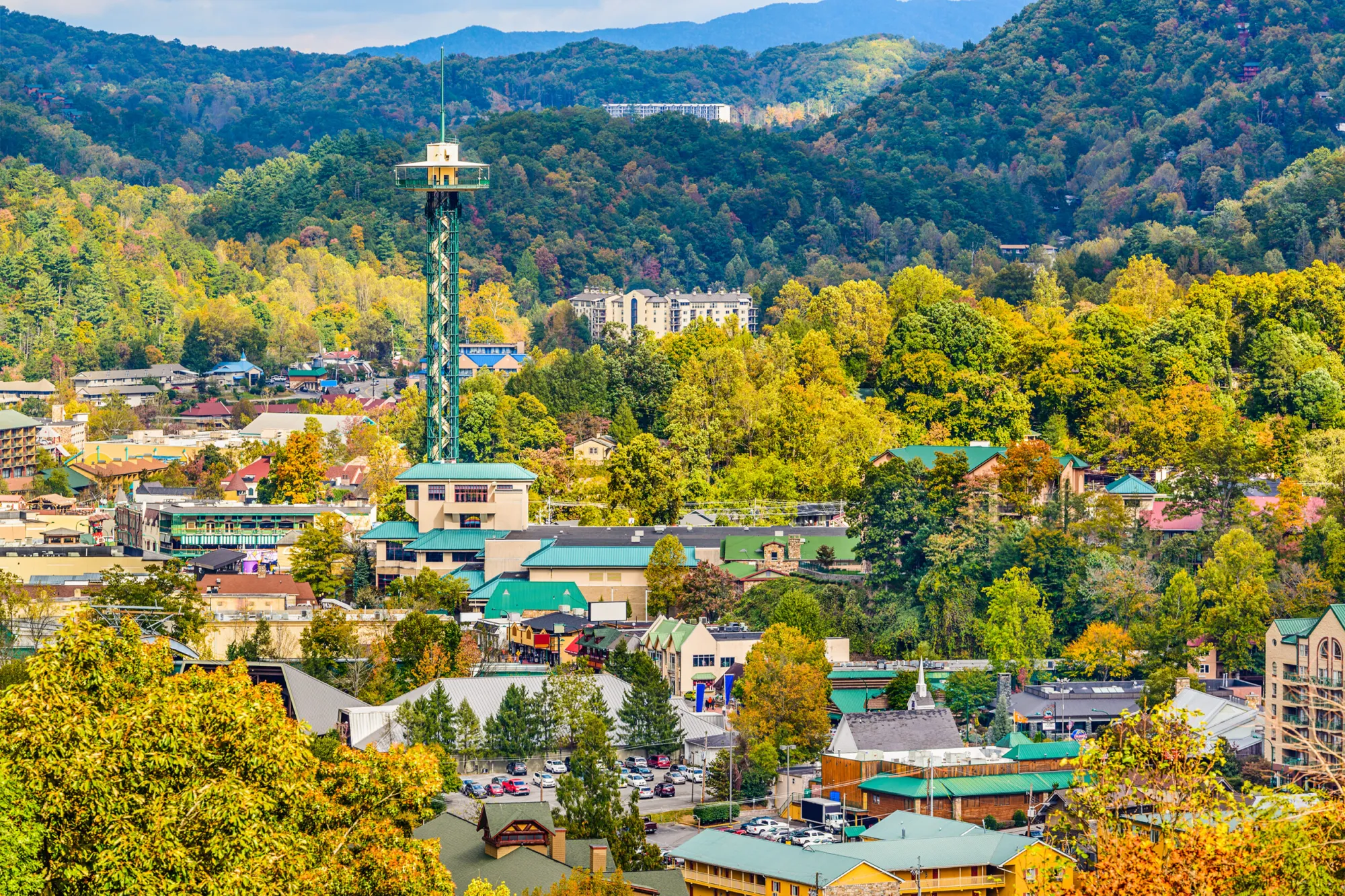 Gatlinburg, Tennessee, USA townscape in the Smoky Mountains. Gatlinburg, Tennessee, USA townscape in the Smoky Mountains.