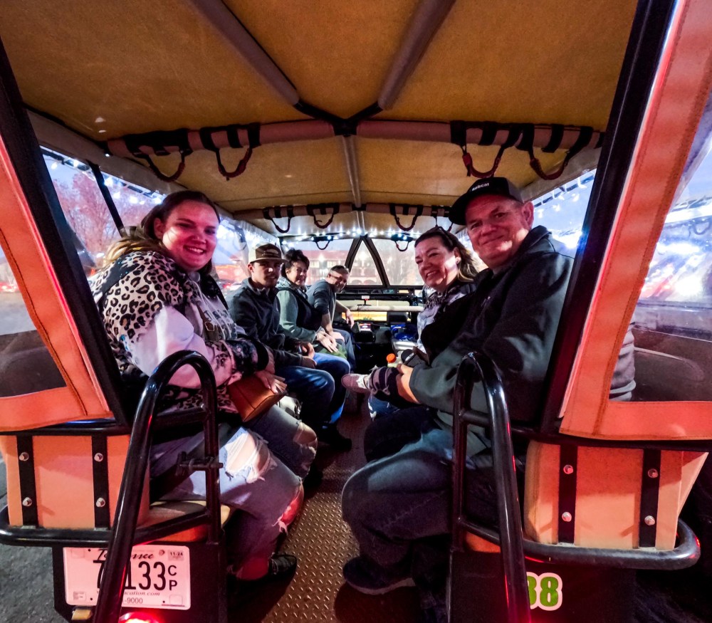 a group of people sitting in a chair