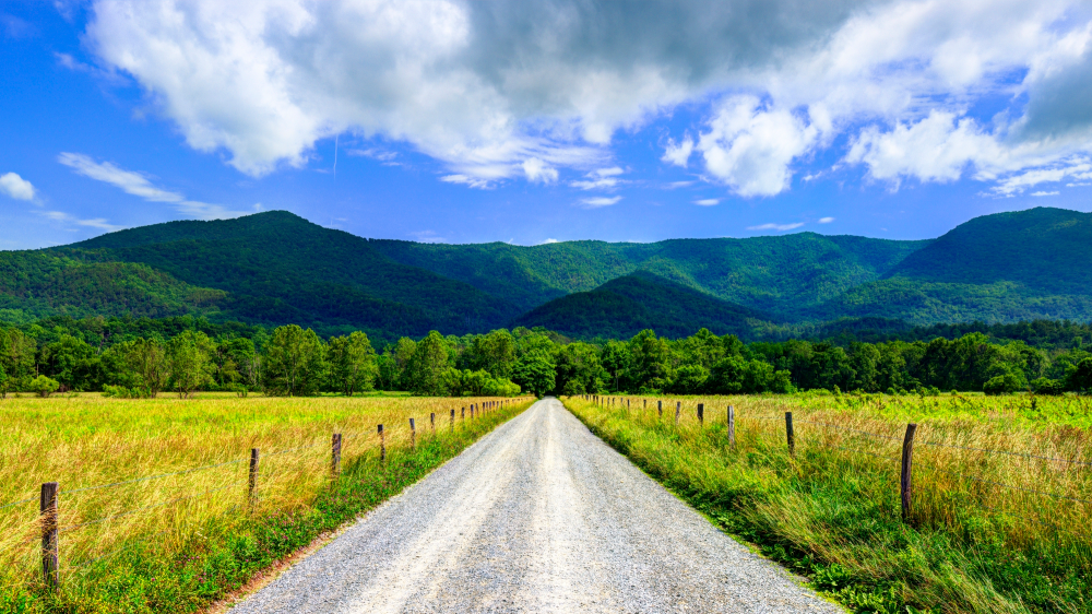 Sparks Lane in Cades Cove near Gatlinburg, Tennessee.