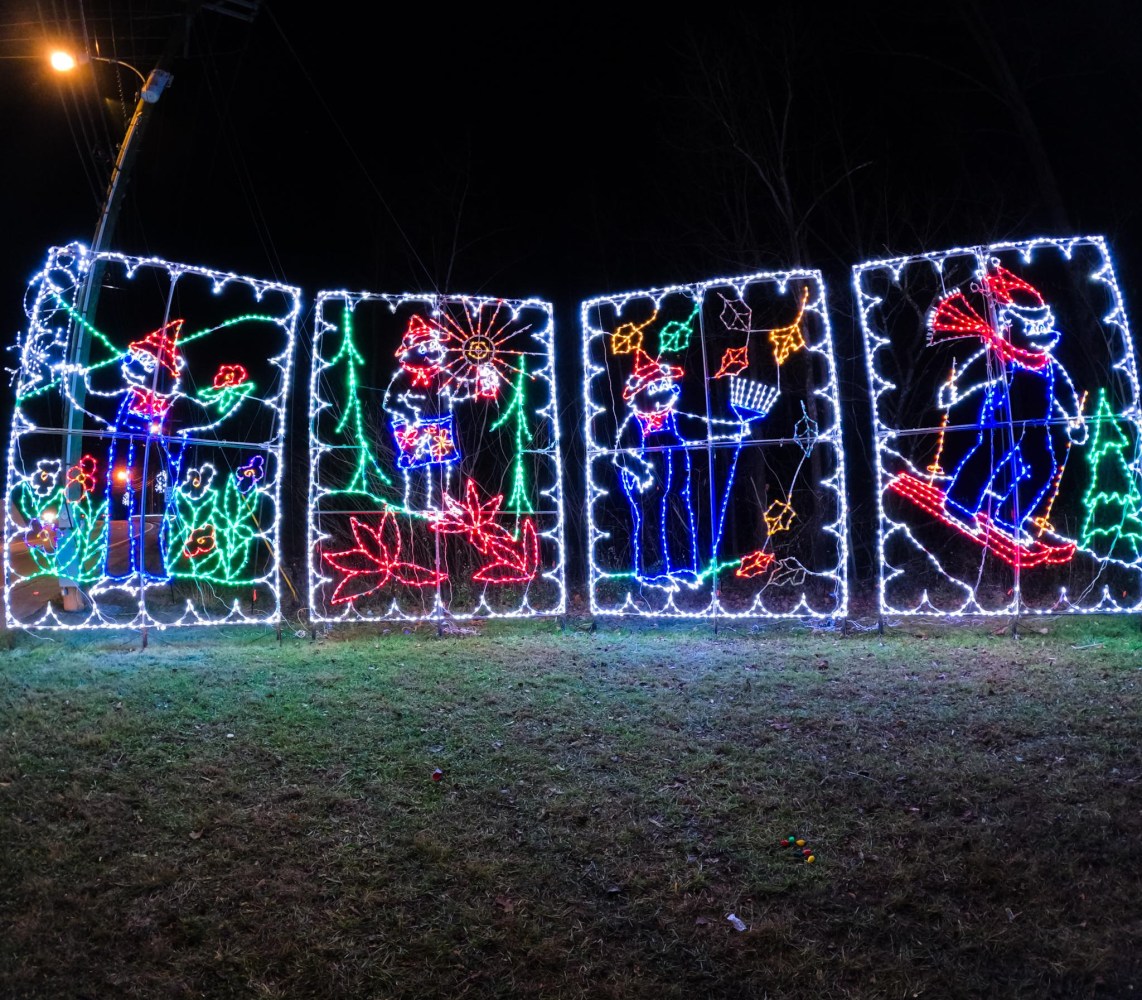 Smoky Mountains Winterfest in Gatlinburg and Pigeon Forge Tennessee at the foothills of the Great Smoky Mountains National Park.