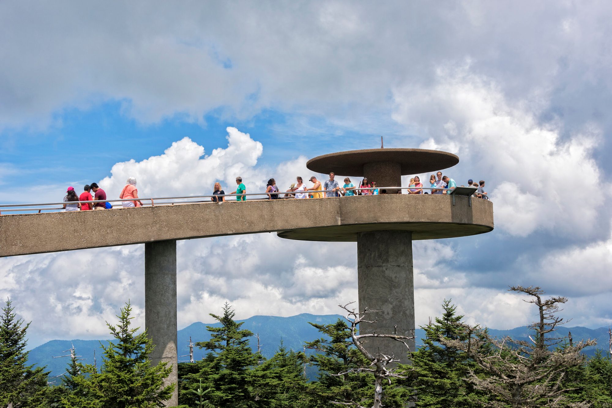 Clingman’s Dome is one of the stops on the Newfound Gap guided Jeep tour with Smoky Mountains Jeep Tours. Clingman's Dome is one of the stops on the Newfound Gap guided Jeep tour with Smoky Mountains Jeep Tours.