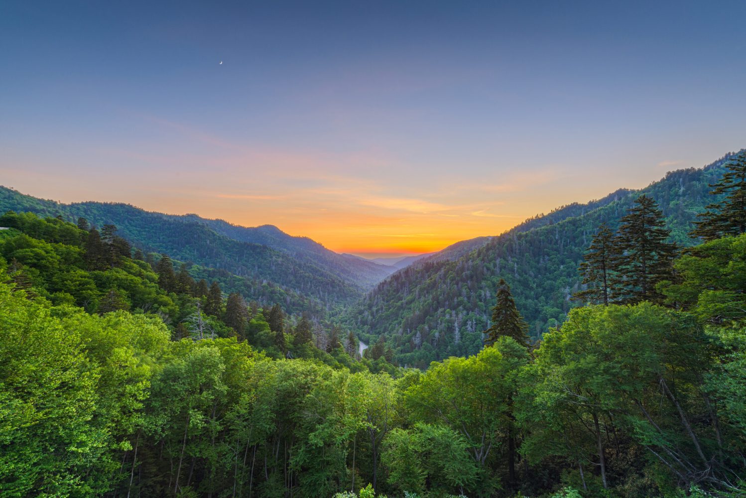 Newfound Gap in the Great Smoky Mountains National Park is one of the guided Jeep tour with Smoky Mountains Jeep Tours.