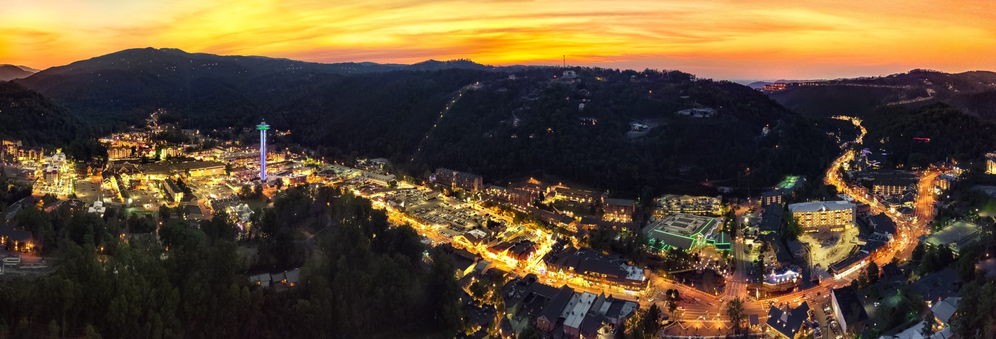 Gatlinburg, TN Skyline from The Overlook. Gatlinburg, TN Skyline from The Overlook.