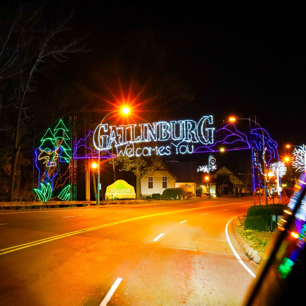 Winterfest Lights in Sevierville, Pigeon Forge, and Gatlinburg Winterfest at the foothills of the Great Smoky Mountains National Park.